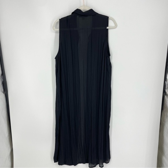 Sejour Side slits Tunic top Button cover Up duster length Sz 0X‎ - Picture 2 of 6